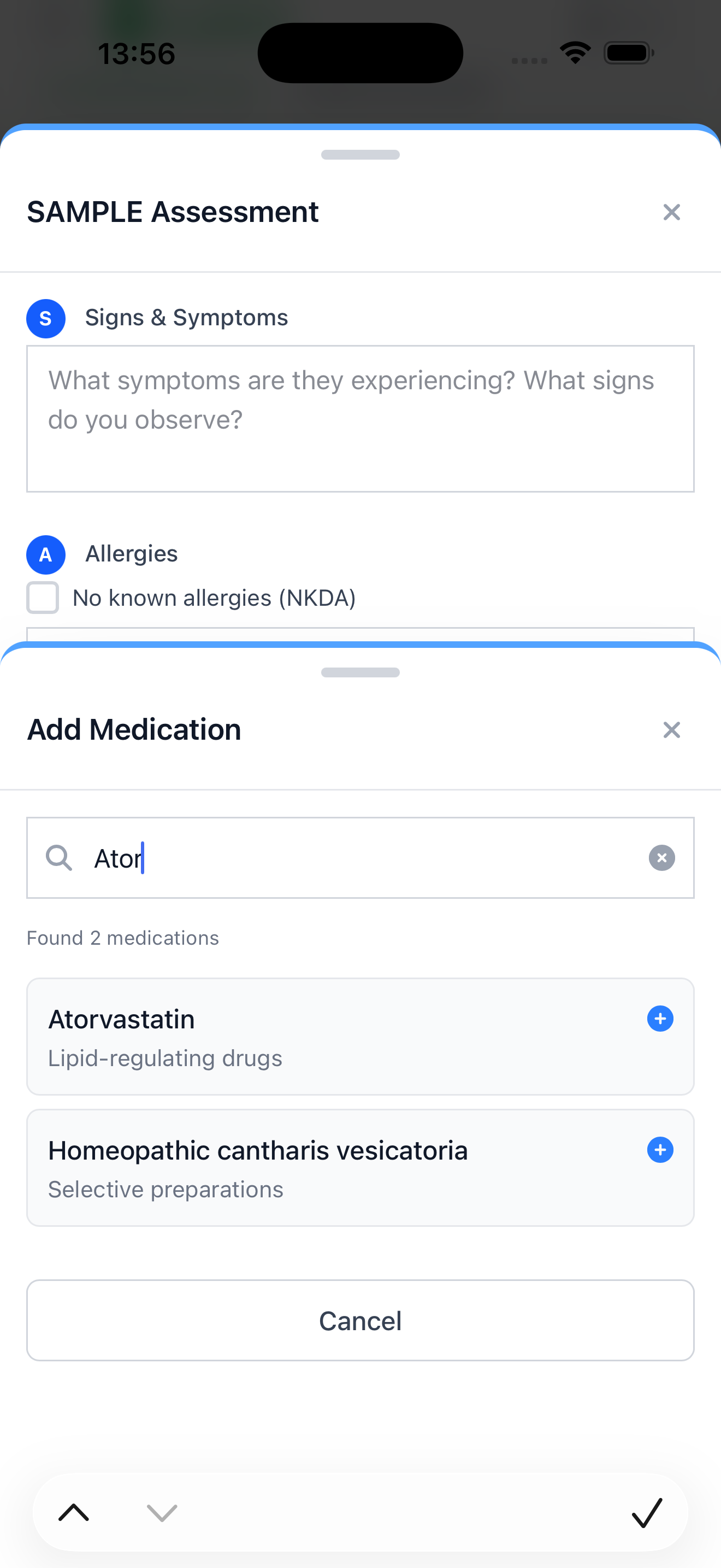 SAMPLE medication search